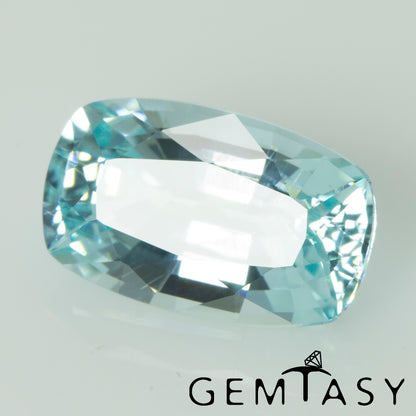 Cut stone - Paraiba YAG Czochralski (Pulled) lab grown, facet Cushion 11x6.5mm 3.96ct