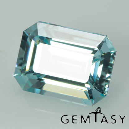 Pierre taillée - Paraiba YAG Czochralski (Tiré) cultivé en laboratoire, facette Octogone 11x8mm 5,49 ct