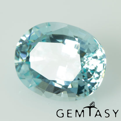Cut stone - Paraiba YAG Czochralski (Pulled) lab grown, facet Oval 11x9mm 5.71-6.43ct