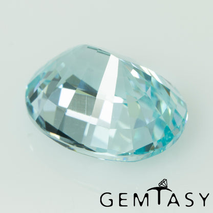 Cut stone - Paraiba YAG Czochralski (Pulled) lab grown, facet Oval 11x9mm 5.71-6.43ct