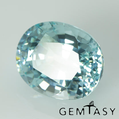 Cut stone - Paraiba YAG Czochralski (Pulled) lab grown, facet Oval 12x10mm 8.12-8.96ct