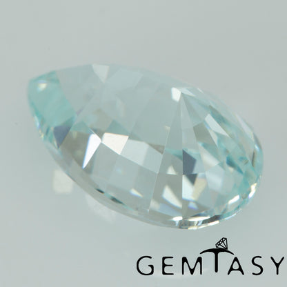 Cut stone - Paraiba YAG Czochralski (Pulled) lab grown, facet Pear 9x6mm 2.02-2.39ct