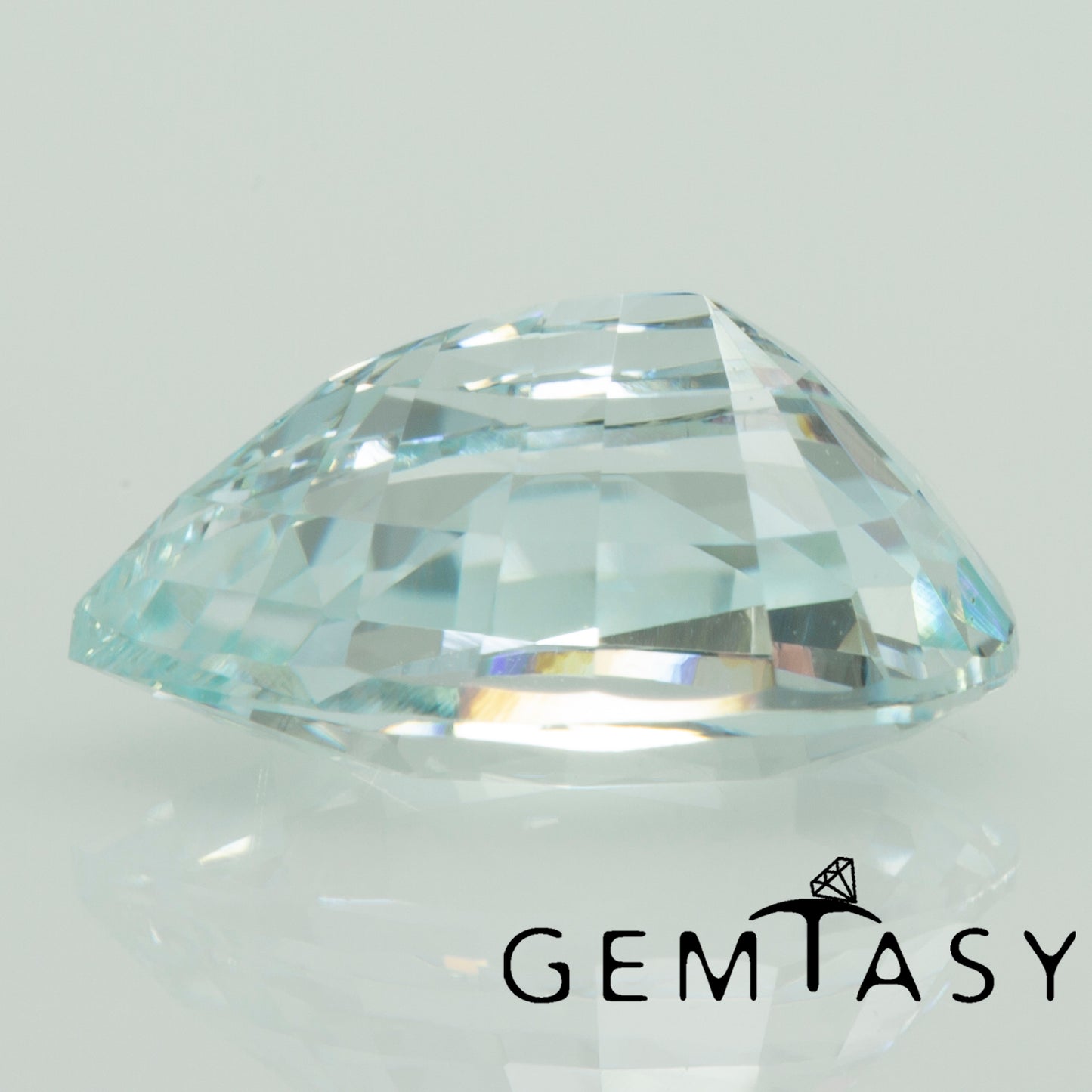 Cut stone - Paraiba YAG Czochralski (Pulled) lab grown, facet Pear 9x6mm 2.02-2.39ct