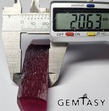 Piedra en bruto para tallar - Berilo rojo Púrpura cultivada en laboratorio hidrotermal de 119,65 ct