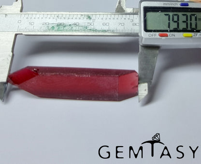 Piedra en bruto para tallar - Berilo rojo cultivada en laboratorio hidrotermal de 119,30 ct