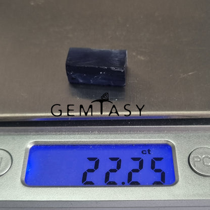 Piedra en bruto para facetar - Zafiro Azul Czochralski (Extraído) cultivado en laboratorio 19-24ct