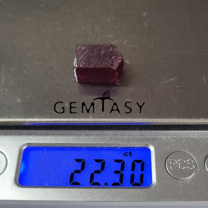 Rough stone for faceting - Alexandrite Czochralski (Pulled) lab grown 21-23ct