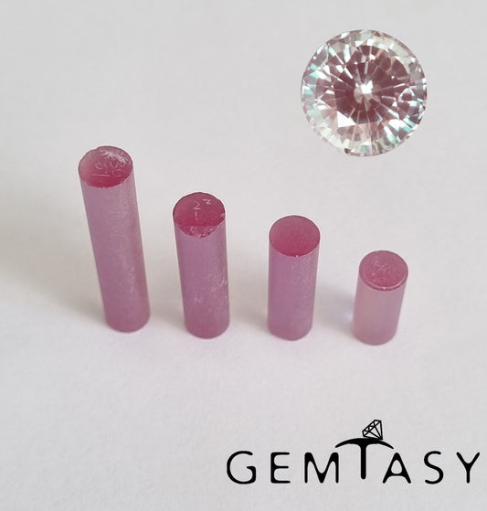 Piedra en bruto para facetar - Alejandrita Czochralski (Extraído) cultivado en laboratorio 6,4mm 14-15ct