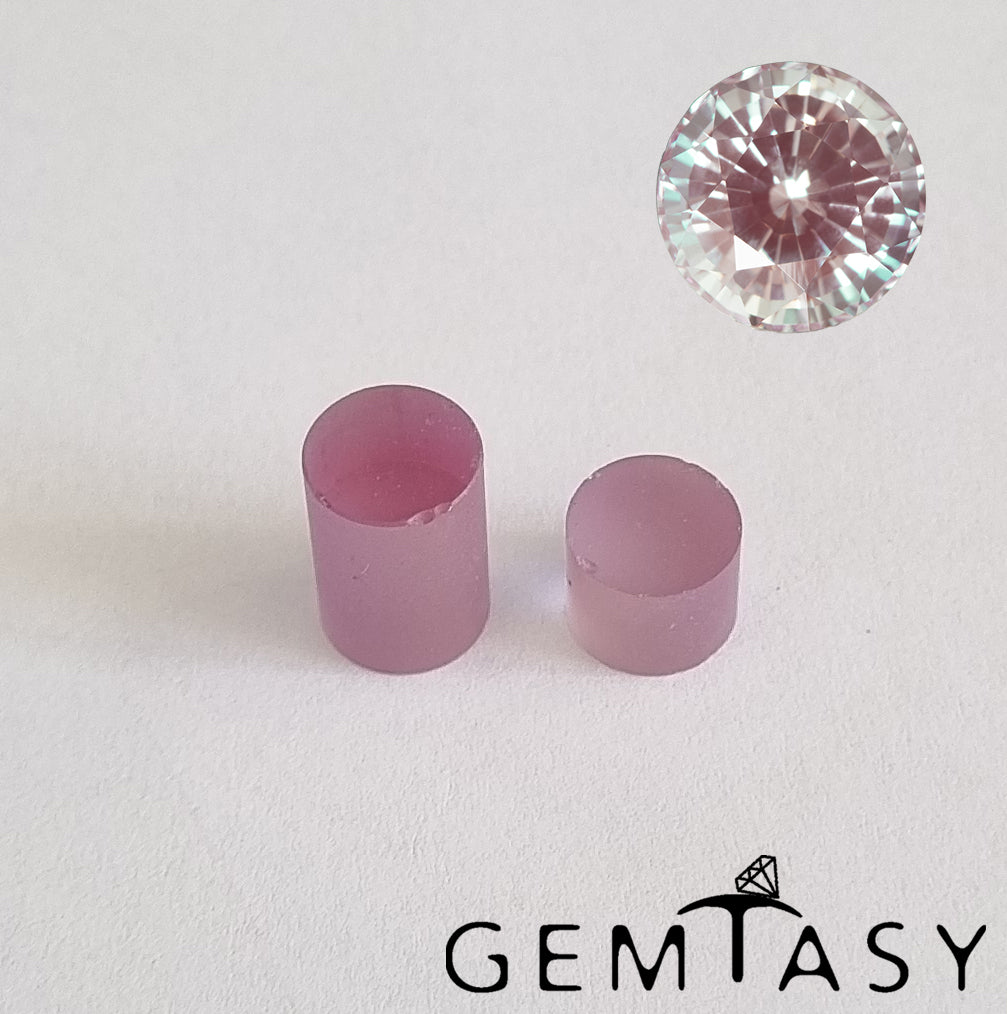 Piedra en bruto para facetar - Alejandrita Czochralski (Extraído) cultivado en laboratorio 8mm 5-6ct