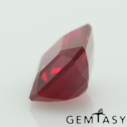 Cut stone - Ruby Pigeon blood Czochralski (Pulled) lab grown, facet Octagon 8x6mm 1.85-2.32ct