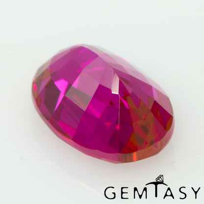Cut stone - Ruby Pink Czochralski (Pulled) lab grown, facet Oval 7x5mm 0.78-0.93ct