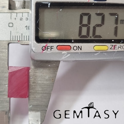 Piedra en bruto para facetar - Rubí rosado Czochralski (Pulled) cultivada en laboratorio 20-24ct