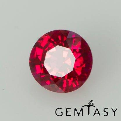 Cut stone - Ruby Pigeon blood Czochralski (Pulled) lab grown, facet Round 3.5mm 0.20-0.25ct