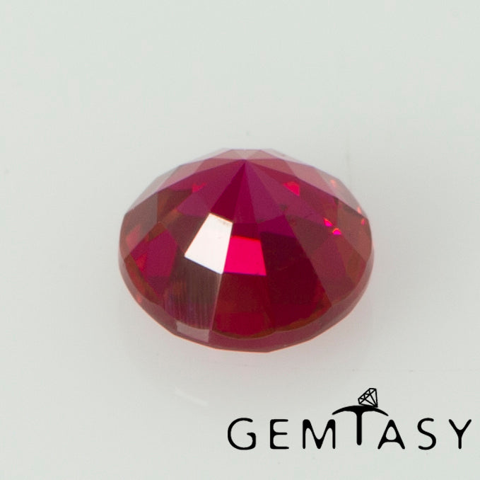 Cut stone - Ruby Pigeon blood Czochralski (Pulled) lab grown, facet Round 3.5mm 0.20-0.25ct