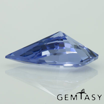 Cut stone - Sapphire Light Blue Czochralski (Pulled) lab grown, facet Fancy Arrow 14x8mm 3.44ct