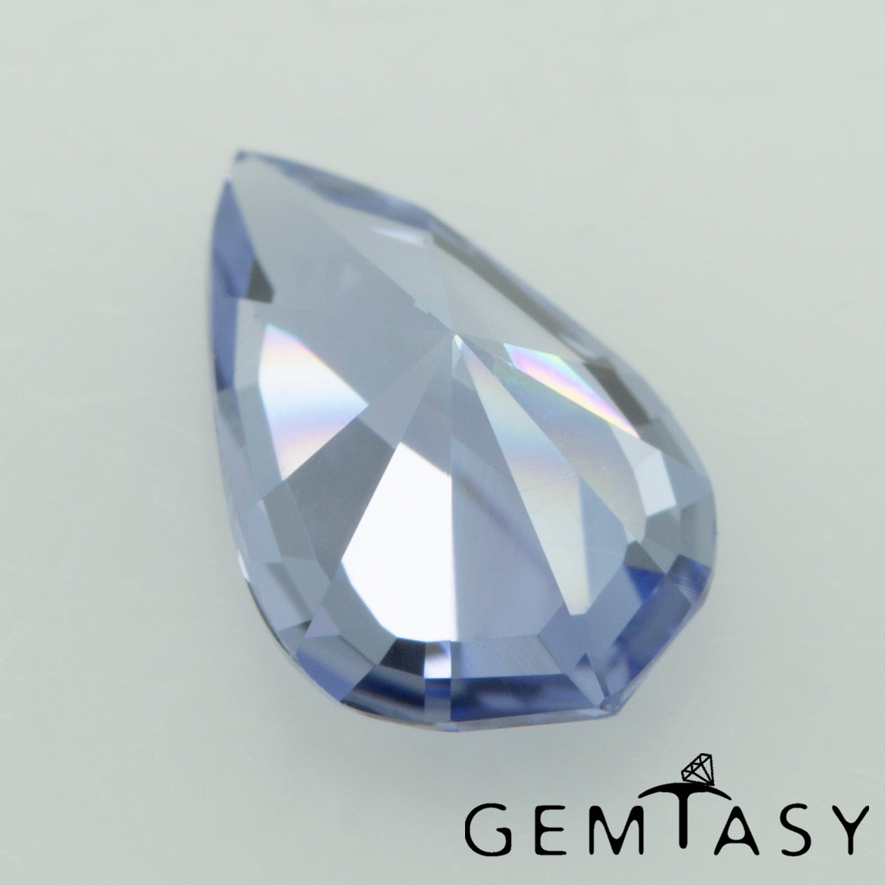 Cut stone - Sapphire Light Blue Czochralski (Pulled) lab grown, facet Fancy Arrow 8x5mm 0.85-0.90ct