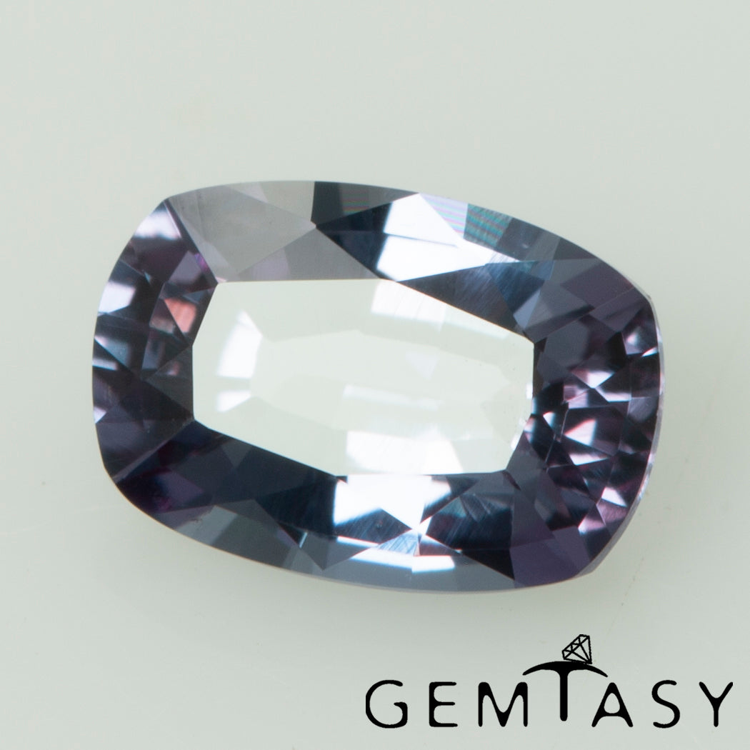 Cut stone - Sapphire Color Change Czochralski (Pulled) lab grown, facet Cushion 6x4mm 0.60-0.77ct