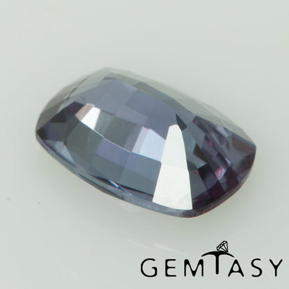 Cut stone - Sapphire Color Change Czochralski (Pulled) lab grown, facet Cushion 6x4mm 0.60-0.77ct