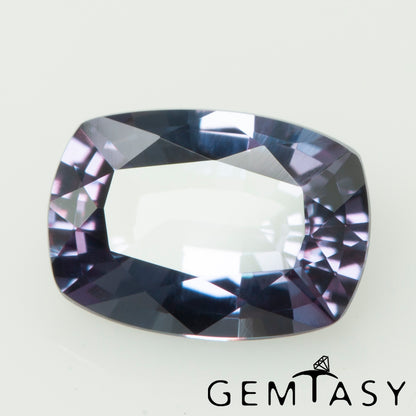 Cut stone - Sapphire Color Change Czochralski (Pulled) lab grown, facet Cushion 7x5mm 1.01-1.32ct