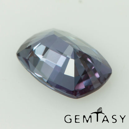Cut stone - Sapphire Color Change Czochralski (Pulled) lab grown, facet Cushion 7x5mm 1.01-1.32ct