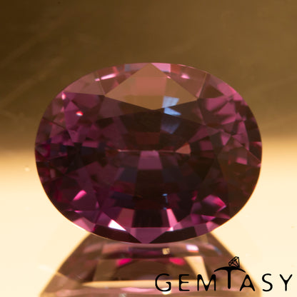 Cut stone - Sapphire Color Change Czochralski (Pulled) lab grown, facet Oval 10x8mm 3.65-4.32ct