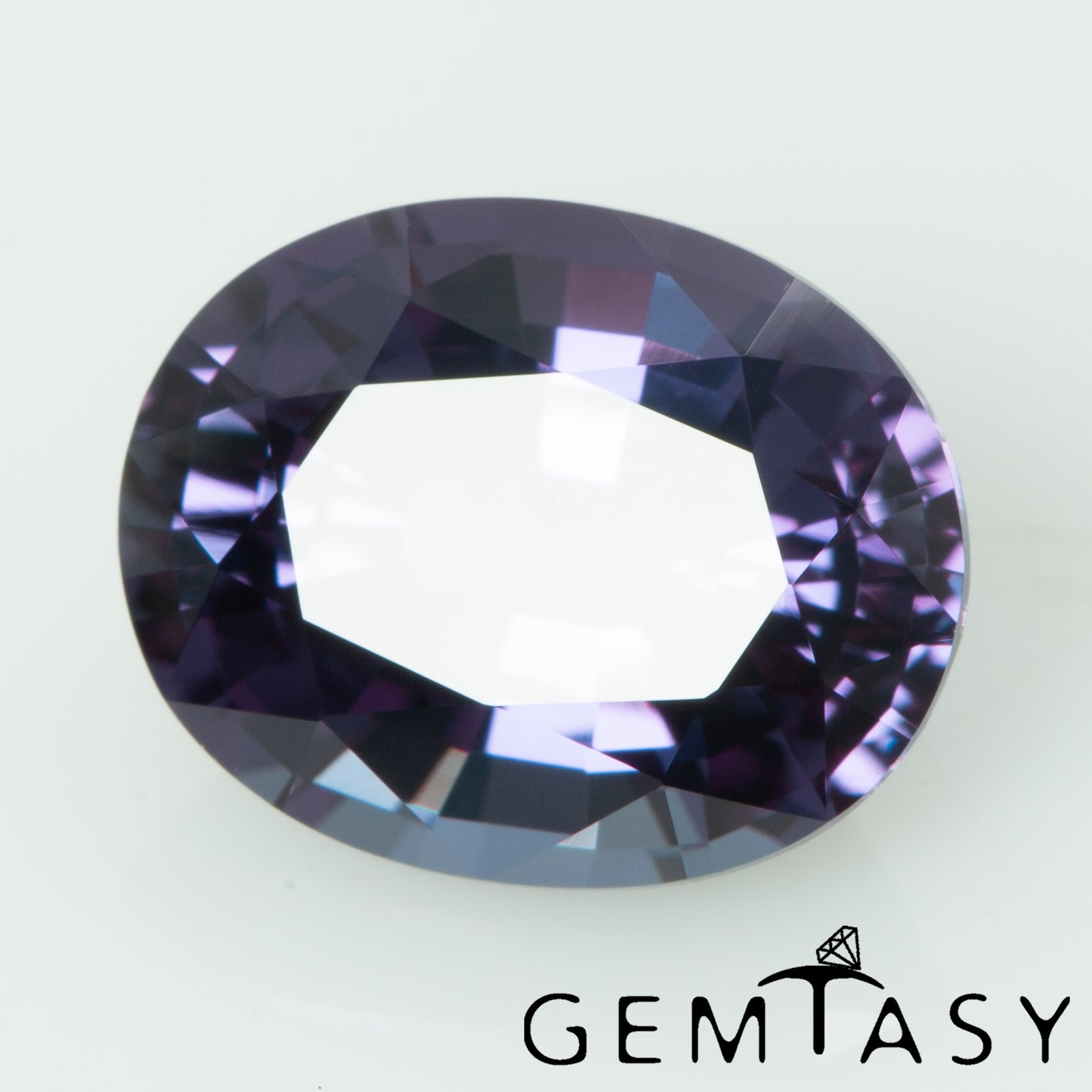 Cut stone - Sapphire Color Change Czochralski (Pulled) lab grown, facet Oval 10x8mm 3.65-4.32ct