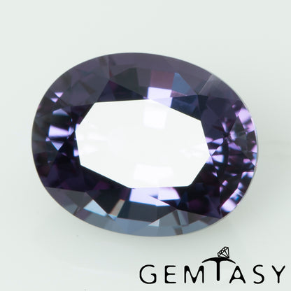 Cut stone - Sapphire Color Change Czochralski (Pulled) lab grown, facet Oval 10x8mm 3.65-4.32ct