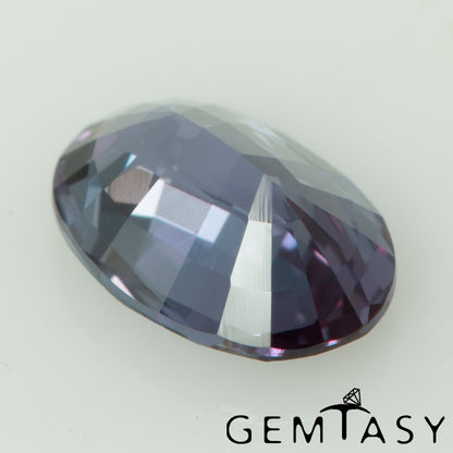 Cut stone - Sapphire Color Change Czochralski (Pulled) lab grown, facet Oval 7x5mm 0.95-1.23ct