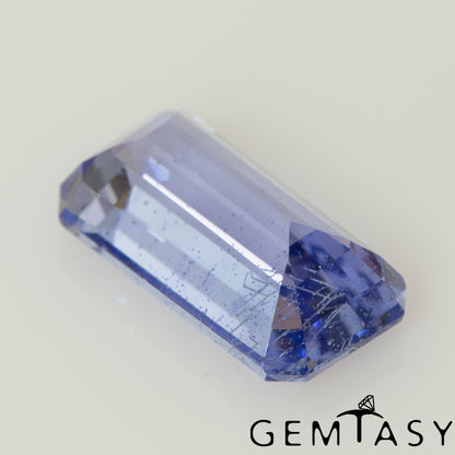 Pierre taillée - Saphir Bleu Clair Czochralski (Tiré) cultivé en laboratoire, facette Octogone 10x5mm 2,36ct