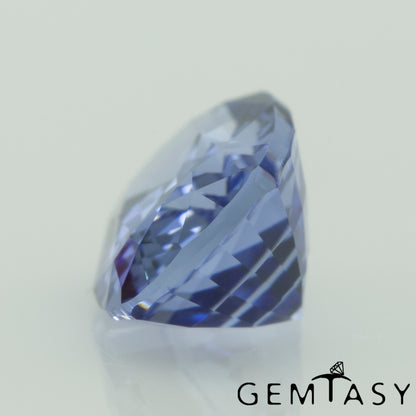 Cut stone - Sapphire Cornflower Blue Czochralski (Pulled) lab grown, facet Cushion 7x5mm 1.02-1.23ct