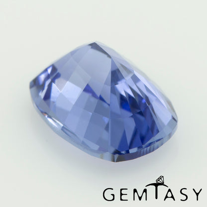 Cut stone - Sapphire Cornflower Blue Czochralski (Pulled) lab grown, facet Cushion 8x6mm 1.74-1.93ct