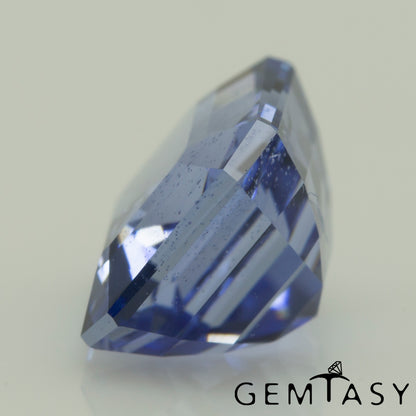 Pierre taillée - Saphir Bleu Clair Czochralski (Tiré) cultivé en laboratoire, facette Octogone 10x8mm 5,14ct