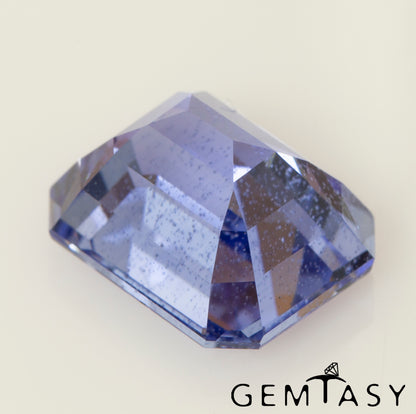 Pierre taillée - Saphir Bleu Clair Czochralski (Tiré) cultivé en laboratoire, facette Octogone 10x8mm 5,14ct