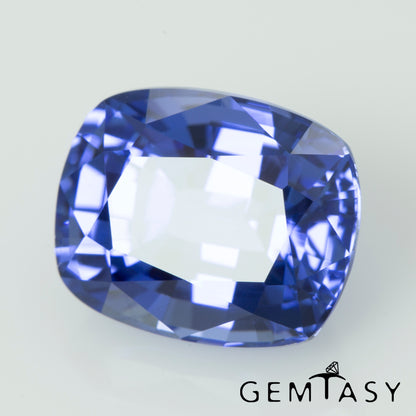 Cut stone - Sapphire Cornflower Blue Czochralski (Pulled) lab grown, facet Cushion 10x8mm 4.02-4.60ct