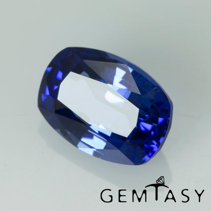 Cut stone - Sapphire Cornflower Blue Czochralski (Pulled) lab grown, facet Cushion 7x5mm 1.00-1.15ct