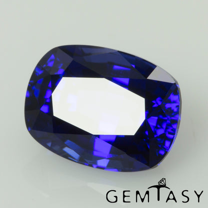 Piedra tallada - Zafiro Azul Real Czochralski (Extraído) cultivado en laboratorio, facetado Cojín 8x6mm 1,91-2,14ct