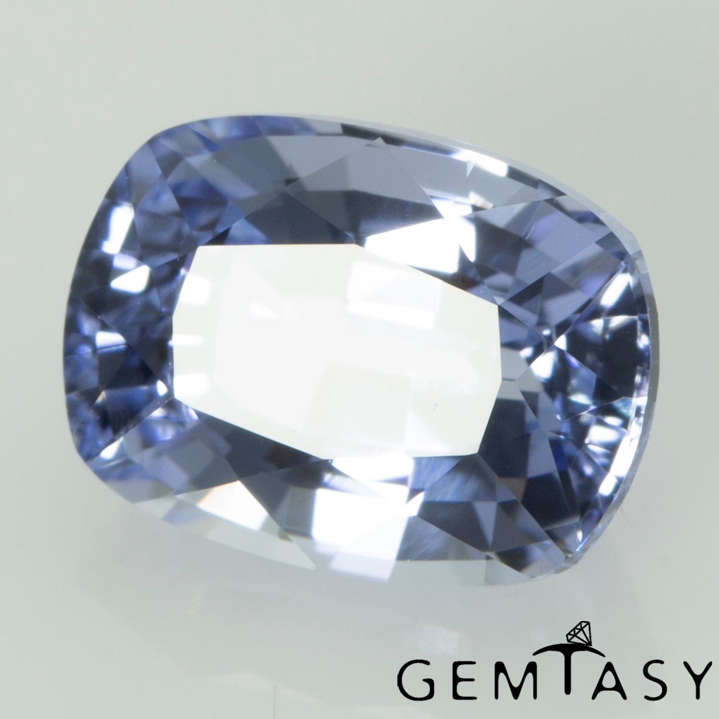 Cut stone - Sapphire Cornflower Blue Czochralski (Pulled) lab grown, facet Cushion 8x6mm 2.07-2.24ct