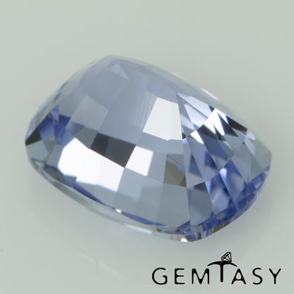 Cut stone - Sapphire Cornflower Blue Czochralski (Pulled) lab grown, facet Cushion 8x6mm 2.07-2.24ct