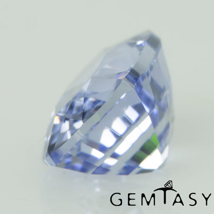 Cut stone - Sapphire Cornflower Blue Czochralski (Pulled) lab grown, facet Cushion 8x6mm 2.07-2.24ct