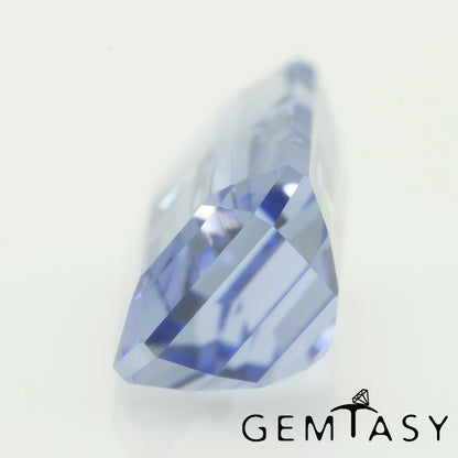 Cut stone - Sapphire Light Blue Czochralski (Pulled) lab grown, facet Octagon 10x5mm 2.12-2.27ct