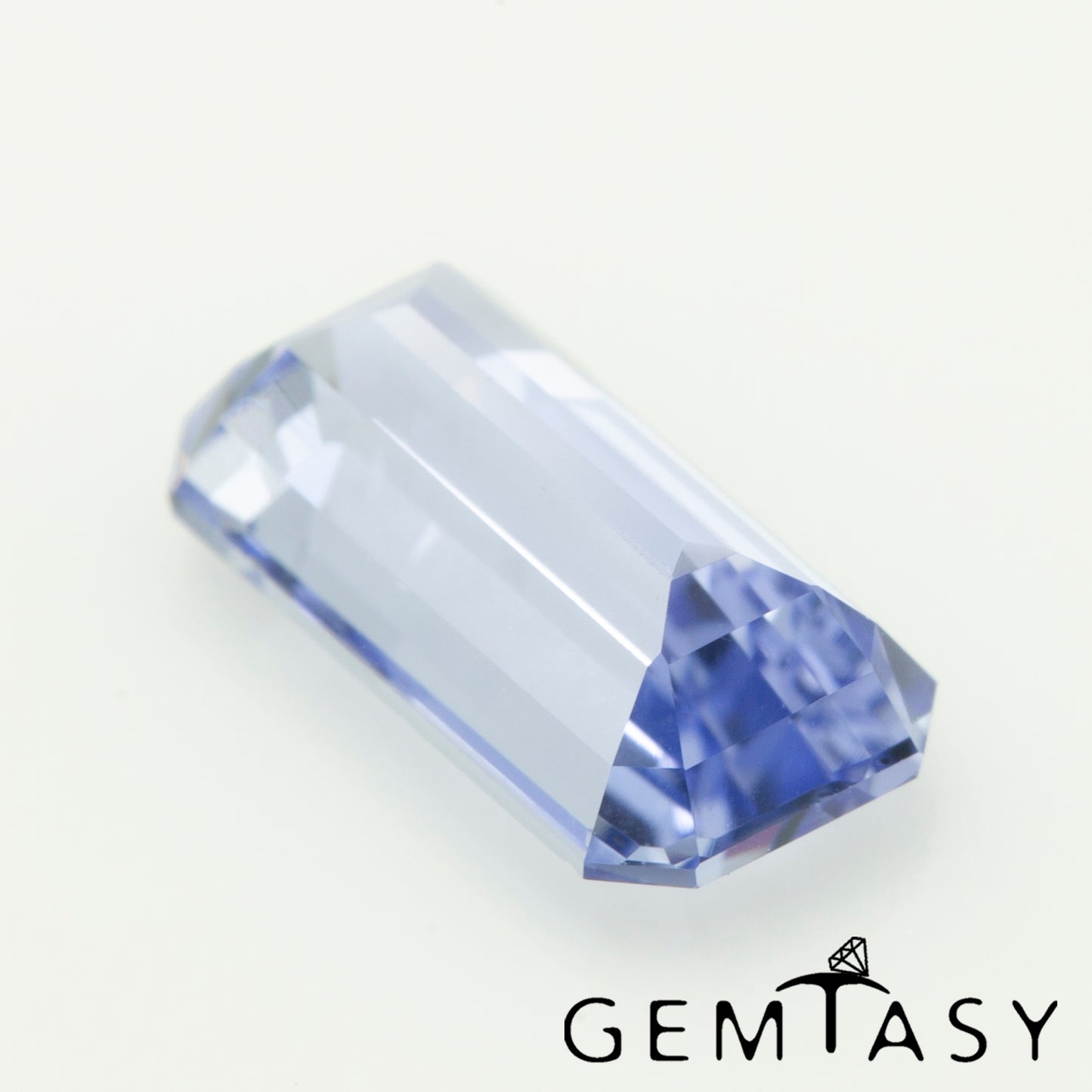 Cut stone - Sapphire Light Blue Czochralski (Pulled) lab grown, facet Octagon 10x5mm 2.12-2.27ct