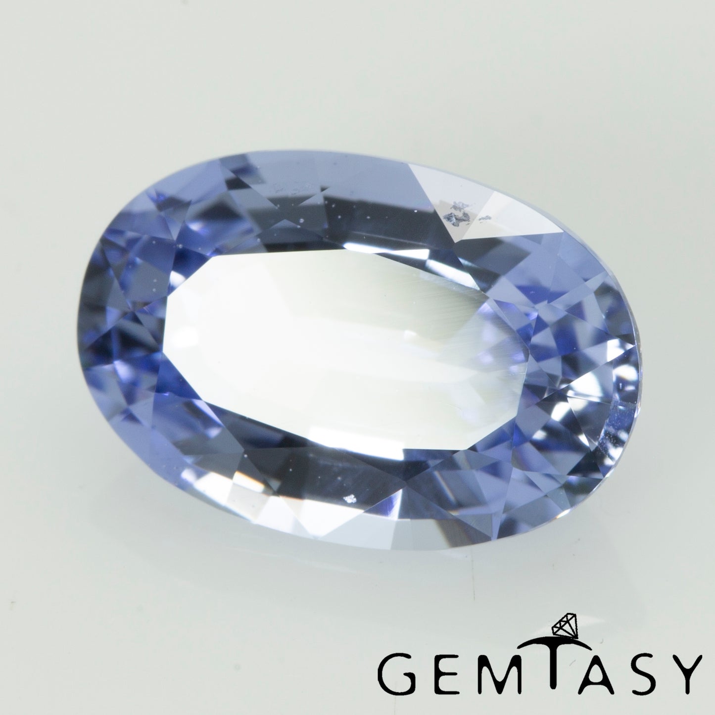 Cut stone - Sapphire Cornflower Blue Czochralski (Pulled) lab grown, facet Oval 12x8mm 4.14-4.81ct