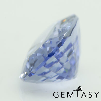 Cut stone - Sapphire Cornflower Blue Czochralski (Pulled) lab grown, facet Oval 12x8mm 4.14-4.81ct