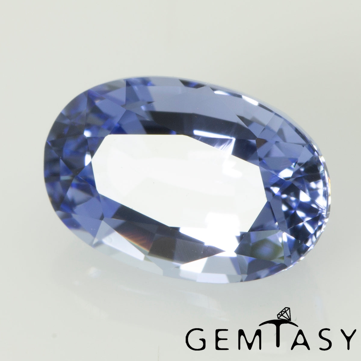 Cut stone - Sapphire Cornflower Blue Czochralski (Pulled) lab grown, facet Oval 9x6mm 1.88-2.41ct
