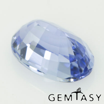 Cut stone - Sapphire Cornflower Blue Czochralski (Pulled) lab grown, facet Oval 9x6mm 1.88-2.41ct