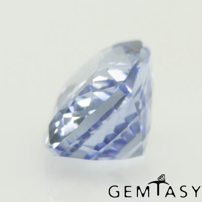 Cut stone - Sapphire Light Blue Czochralski (Pulled) lab grown, facet Cushion 7x5mm 1.06-1.25ct