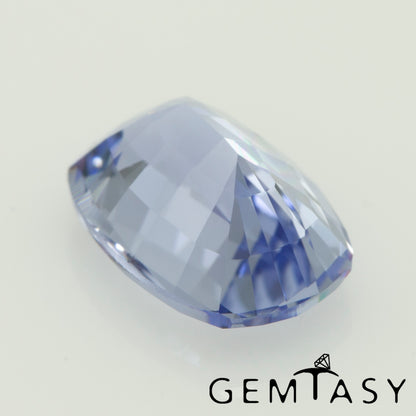 Piedra tallada - Zafiro Azul Czochralski (Extraído) cultivado en laboratorio, facetado Cojín 7x5mm 1,06-1,25ct