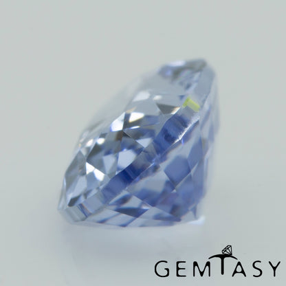 Cut stone - Sapphire Light Blue Czochralski (Pulled) lab grown, facet Oval 7x5mm 1.01-1.10ct