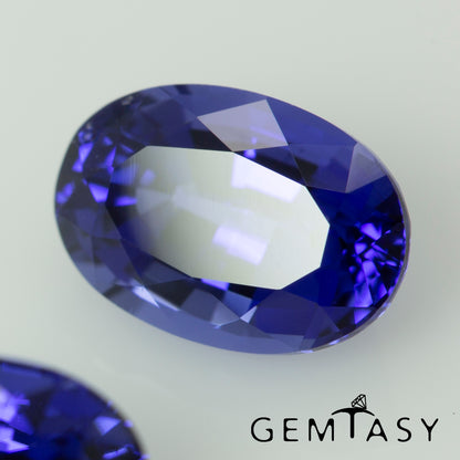 Cut stone - Sapphire Royal Blue Czochralski (Pulled) lab grown, facet Oval 9x6mm 2.16ct