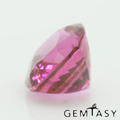 Piedra tallada - Zafiro Padparadscha Czochralski (Extraído) cultivado en laboratorio, facetado Cojín 10x8mm 3,91-4,08ct